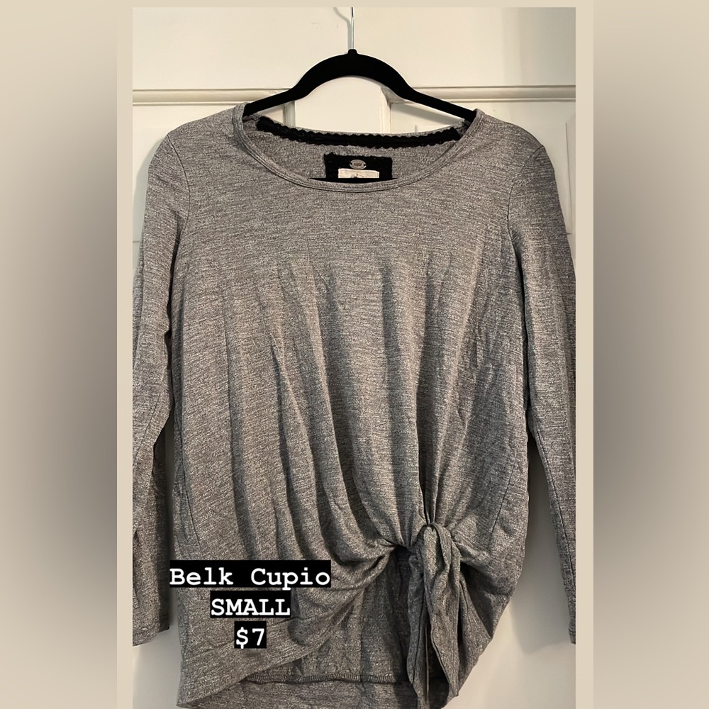 Belk Cupio Long Sleeve Tie top